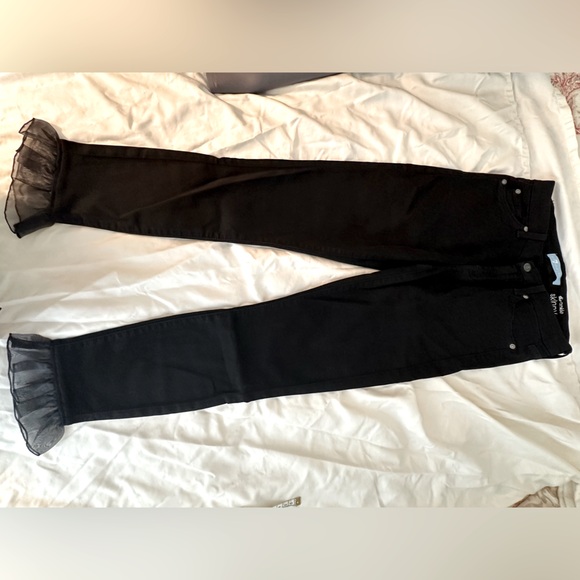 7 For All Mankind Black Ankle Cropped Jeans - Picture 1 of 11